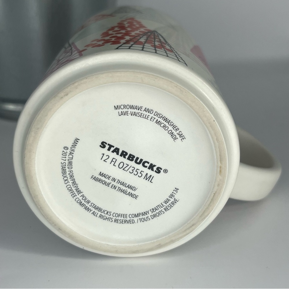 Starbucks Holiday 2017 Christmas‎ Tree Coffee/Tea Mug 12oz Ceramic Collectable - Picture 5 of 6